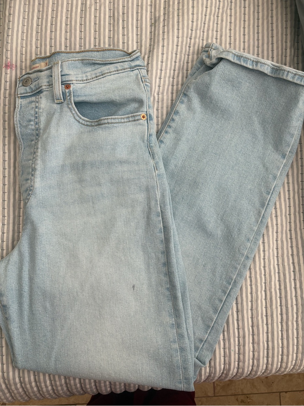 Levi's Light Blue Ribcage Straight Jeans